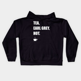 Tea, Earl Grey, hot. Kids Hoodie